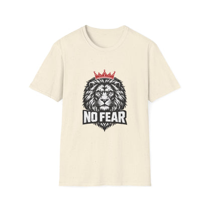 No Fear Lion T‑Shirt — Crowned Lion Graphic Tee Printify