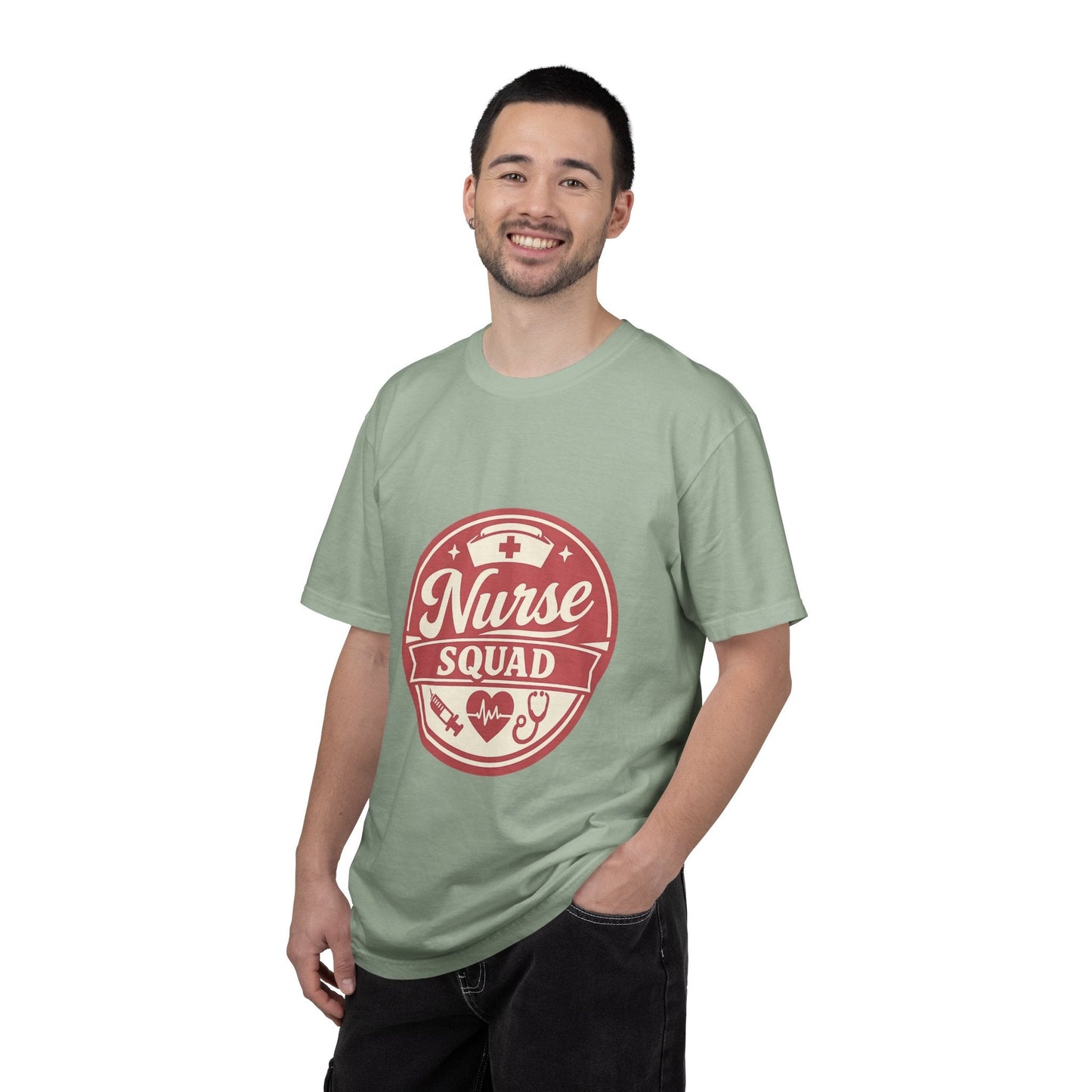 Nurse Squad T-Shirt — Retro Medical Badge Tee for Nurses & Healthcare Teams Printify