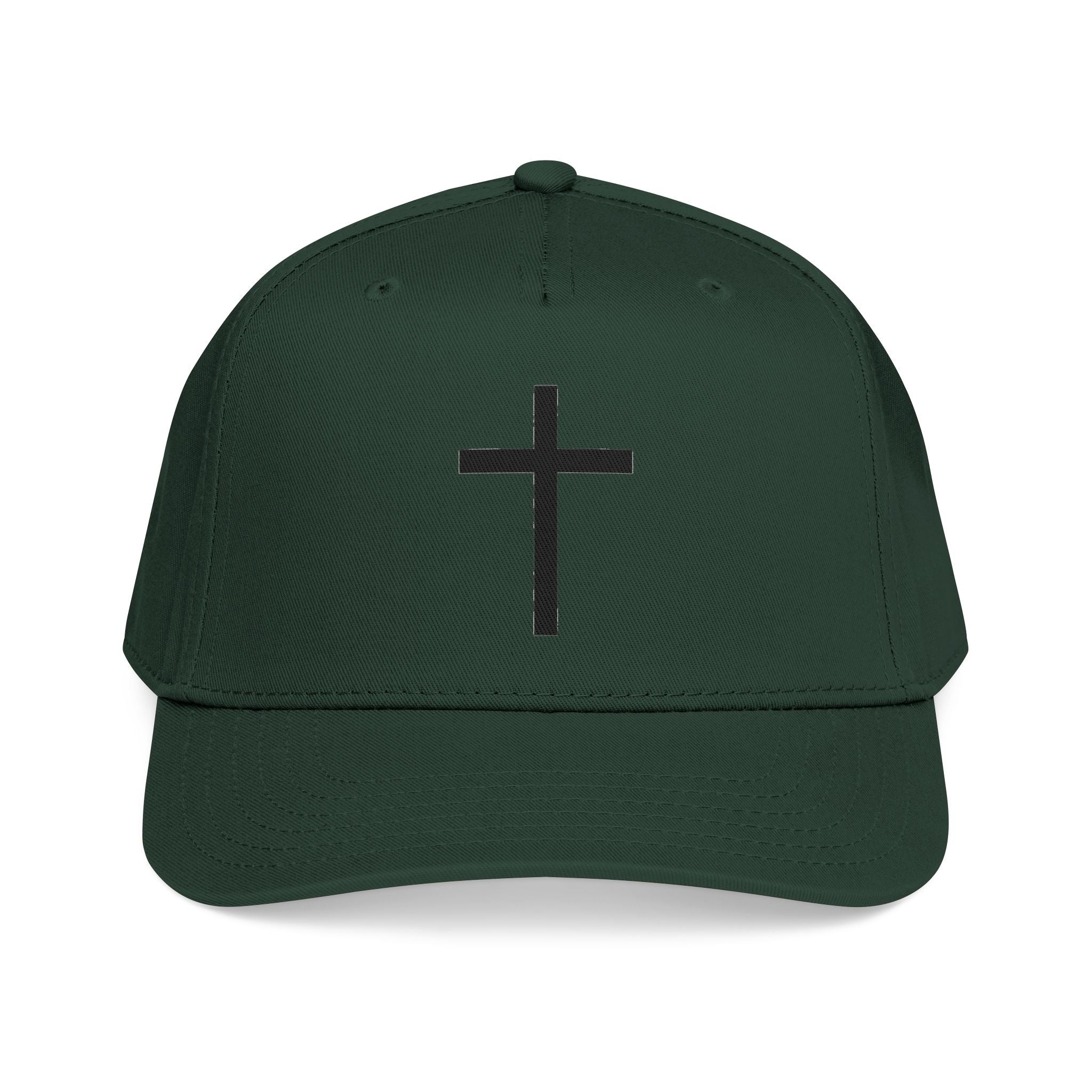 Christian Cross Baseball Cap — Minimal Embroidered Faith Hat