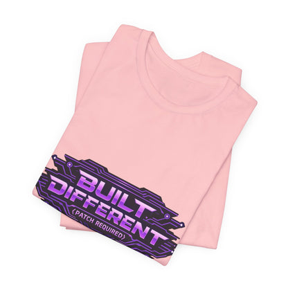 Built Different Tee — Retro Purple Gaming Graphic T-Shirt Printify