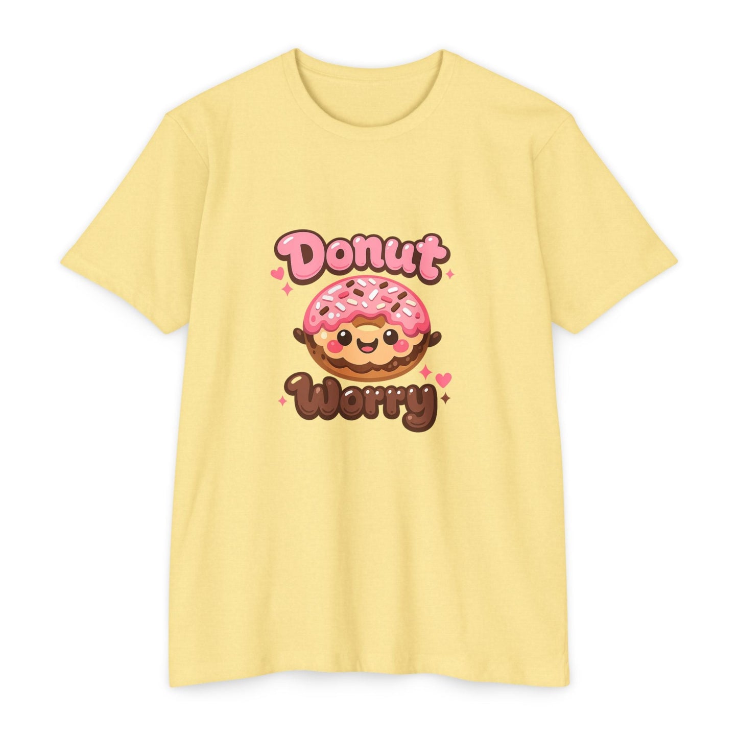 Donut Worry T-Shirt — Cute Kawaii Doughnut Graphic Tee Printify