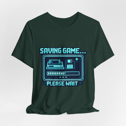 Saving Game Please Wait T-Shirt — Retro Gaming Console Tee