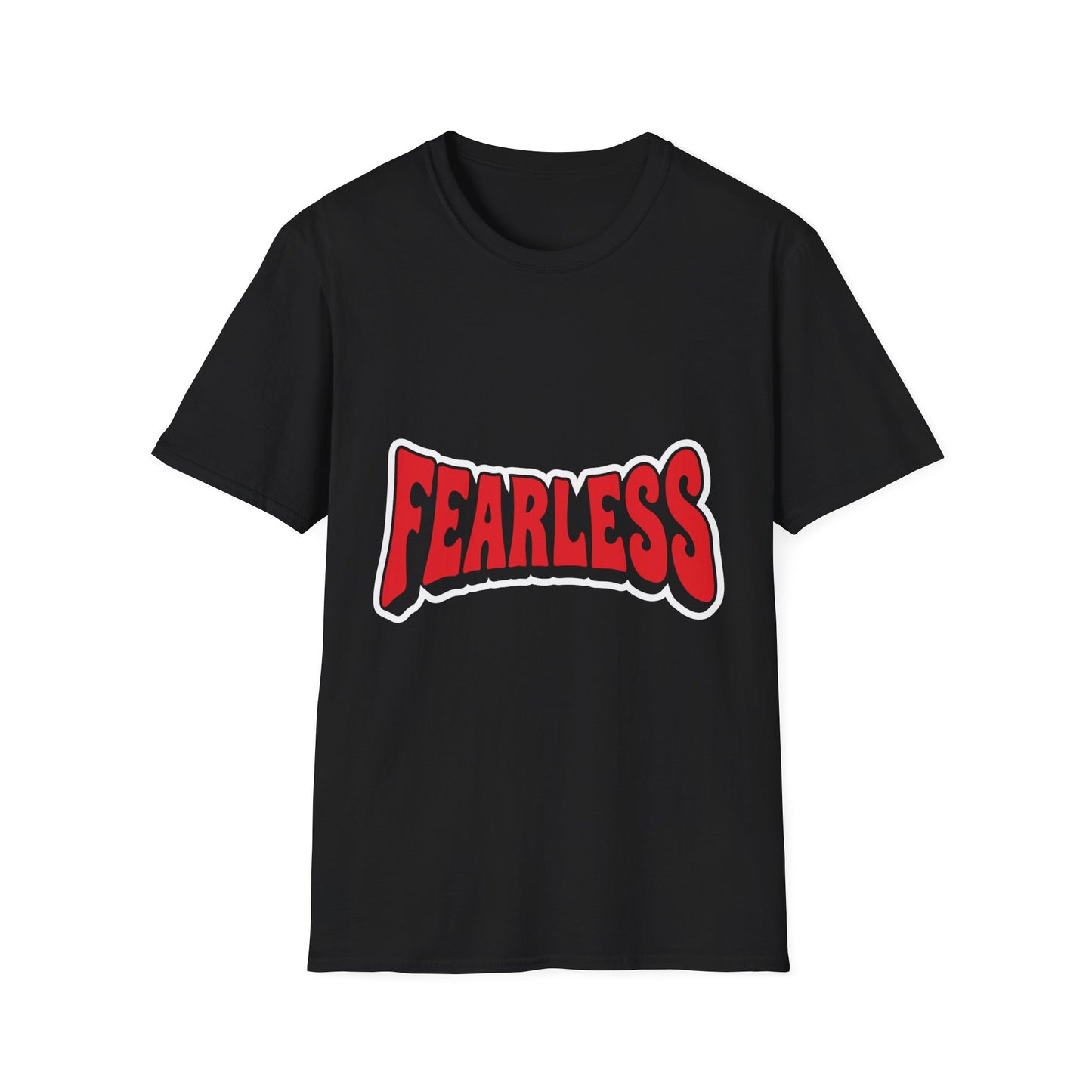 Fearless Graphic T-Shirt — Bold Red Typography Tee