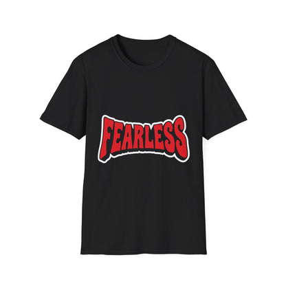 Fearless Graphic T-Shirt — Bold Red Typography Tee