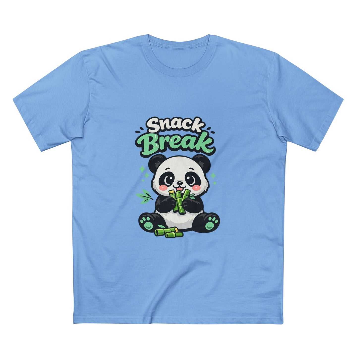 Snack Break Panda T-Shirt — Cute Panda Eating Bamboo Graphic Tee Printify