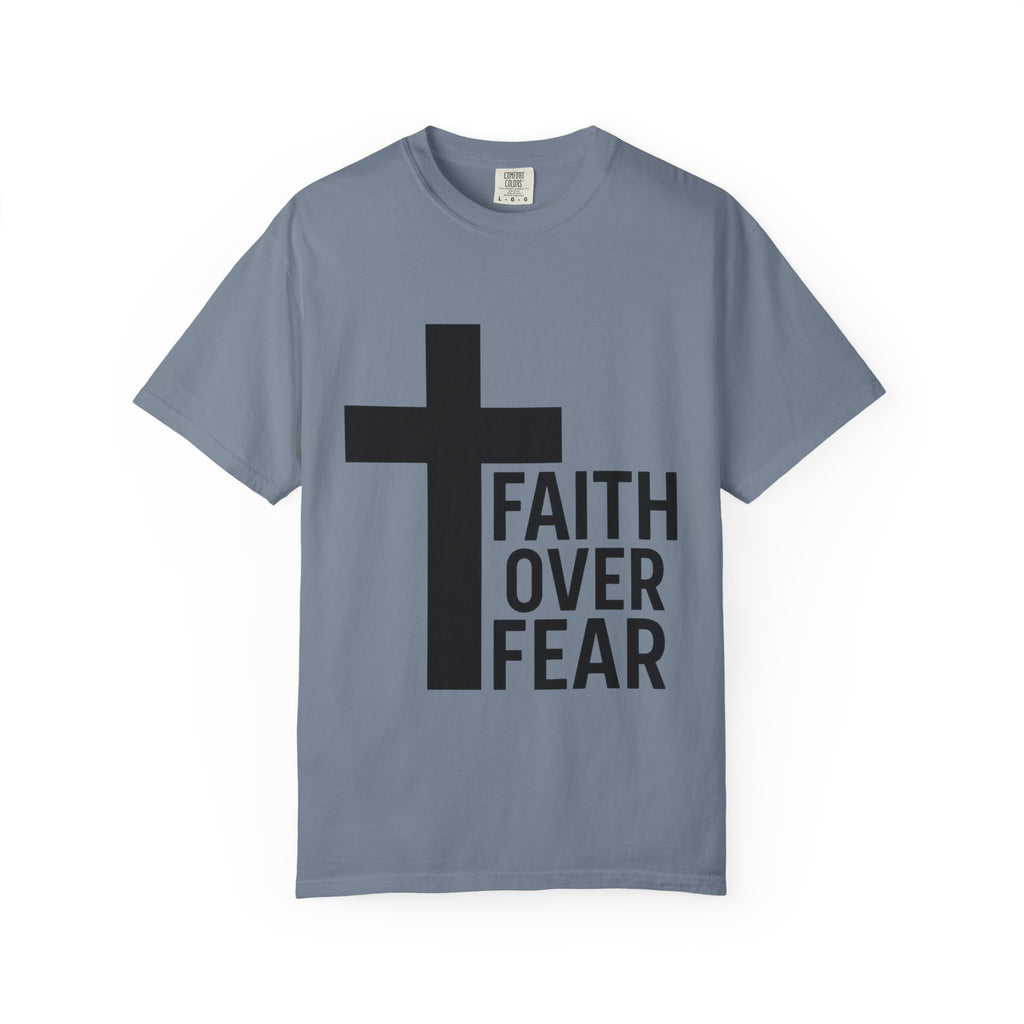 Faith Over Fear T-Shirt — Christian Cross Inspirational Tee