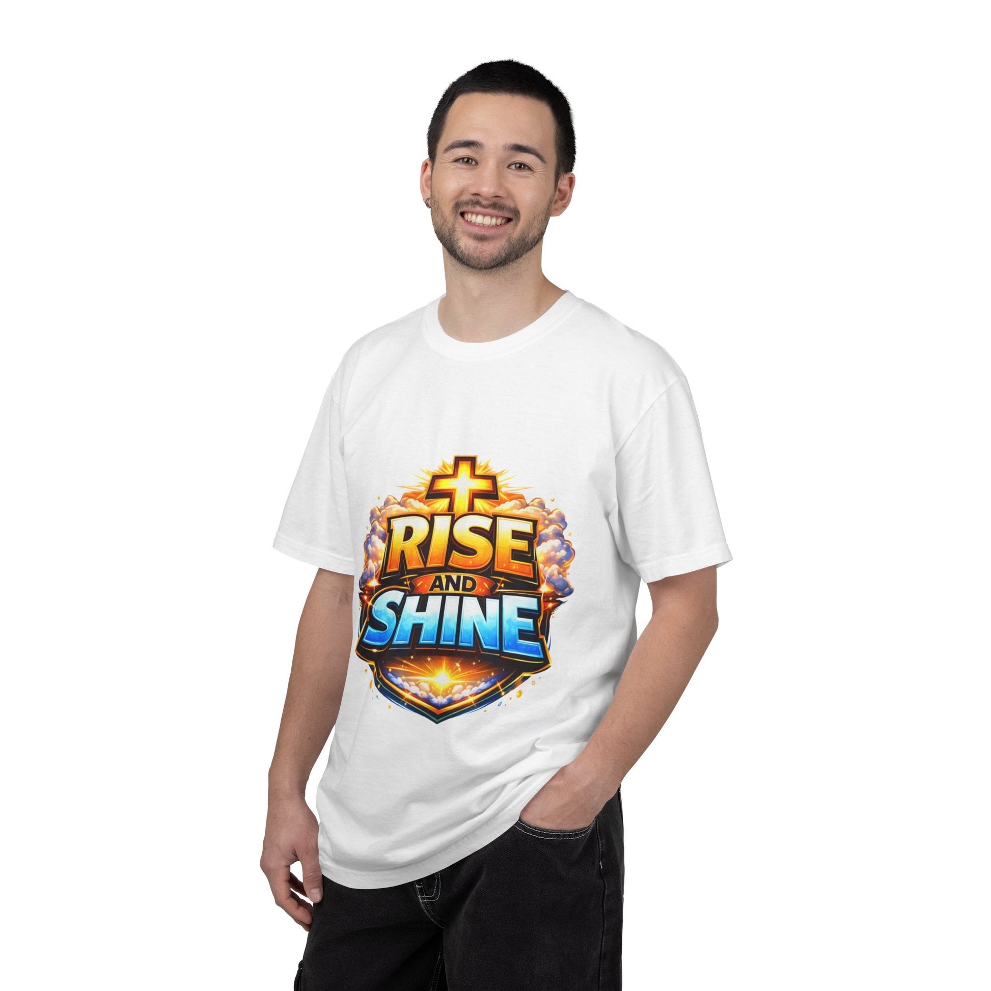 Rise and Shine Christian T-Shirt for Men – Inspirational Graphic Tee Printify