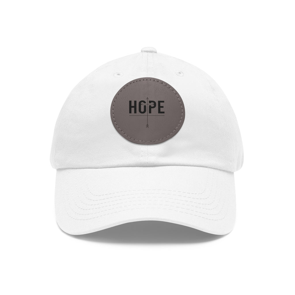 Dad Hat — Round Leather Patch 'HOPE' Cap