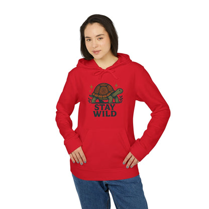 Turtle “Stay Wild” Hoodie for Women – Nature Lover Graphic Hoodie Printify