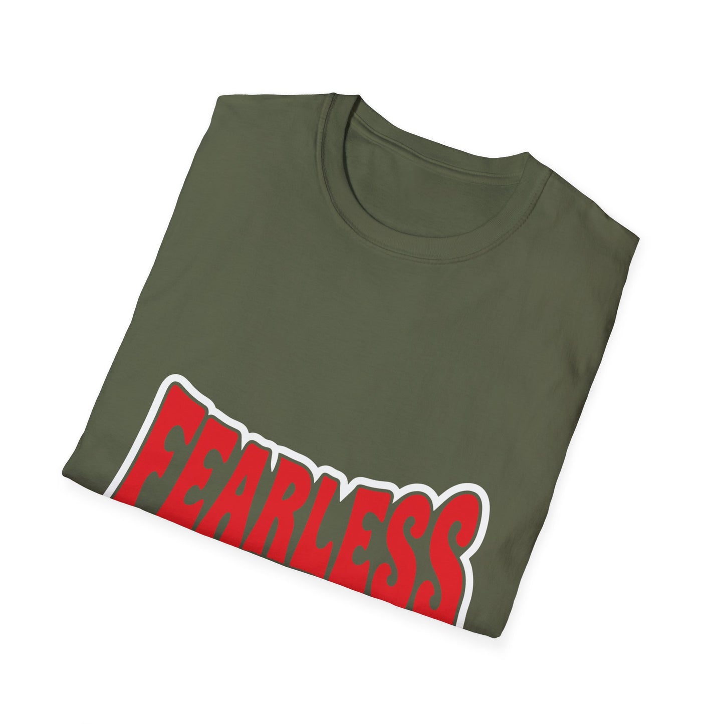Fearless Graphic T-Shirt — Bold Red Typography Tee