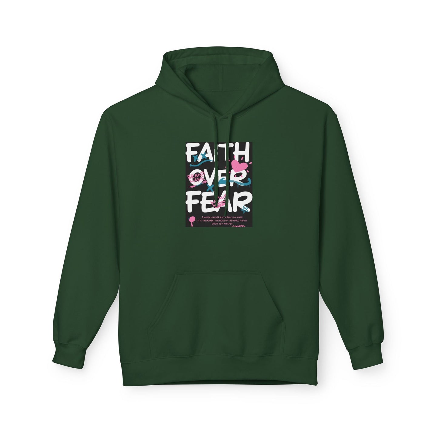 Faith Over Fear Hoodie — Floral Christian Inspiration Sweatshirt Printify