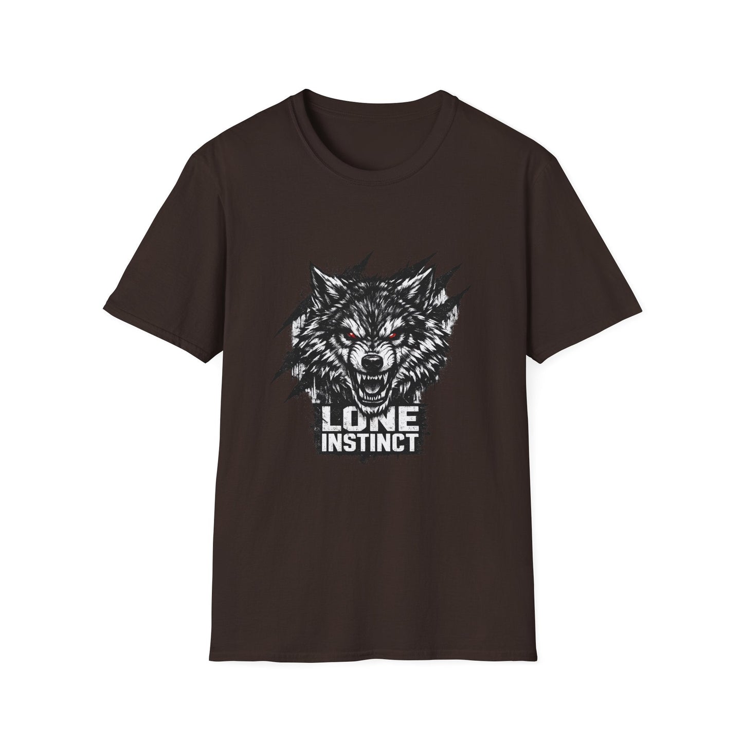 Wolf "Lone Instinct" T-Shirt - Graphic Storm Wolf Tee Printify
