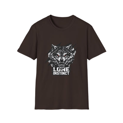 Wolf "Lone Instinct" T-Shirt - Graphic Storm Wolf Tee Printify