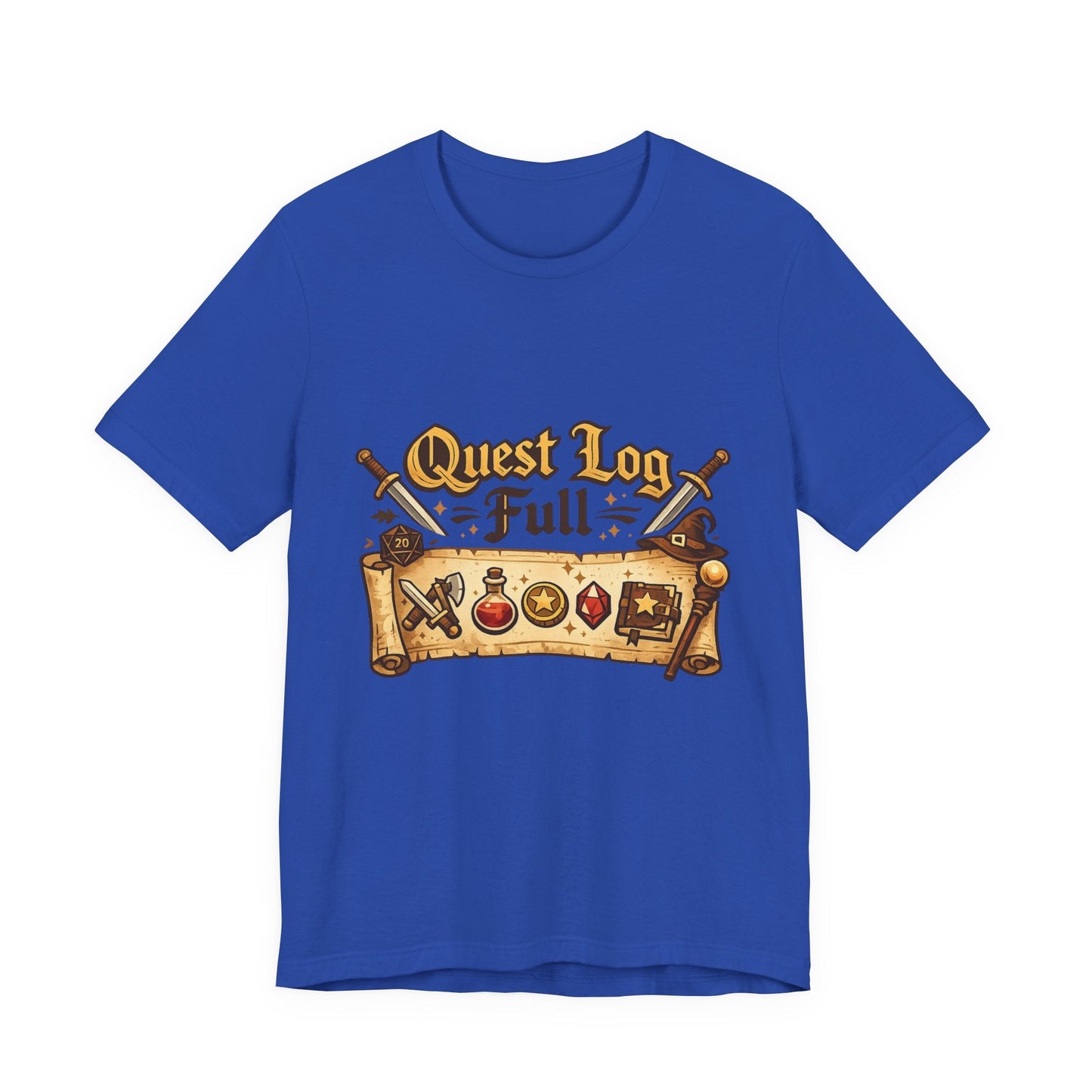 Quest Log Full T-Shirt — Gamer RPG Adventure Tee Printify