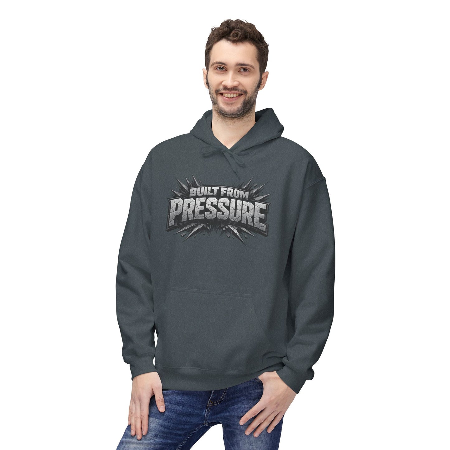Build From Pressure Hoodie — Motivational Graphic Pullover Printify