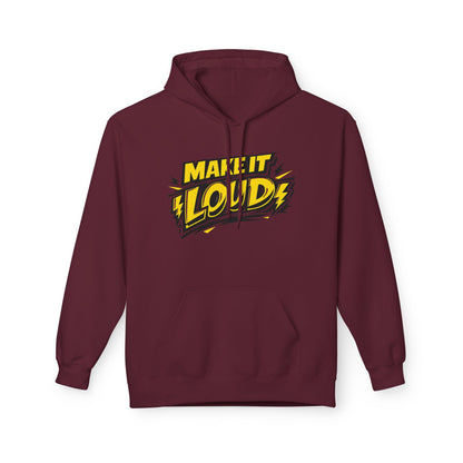 Make It Loud Hoodie — Bold Yellow Graphic Pullover