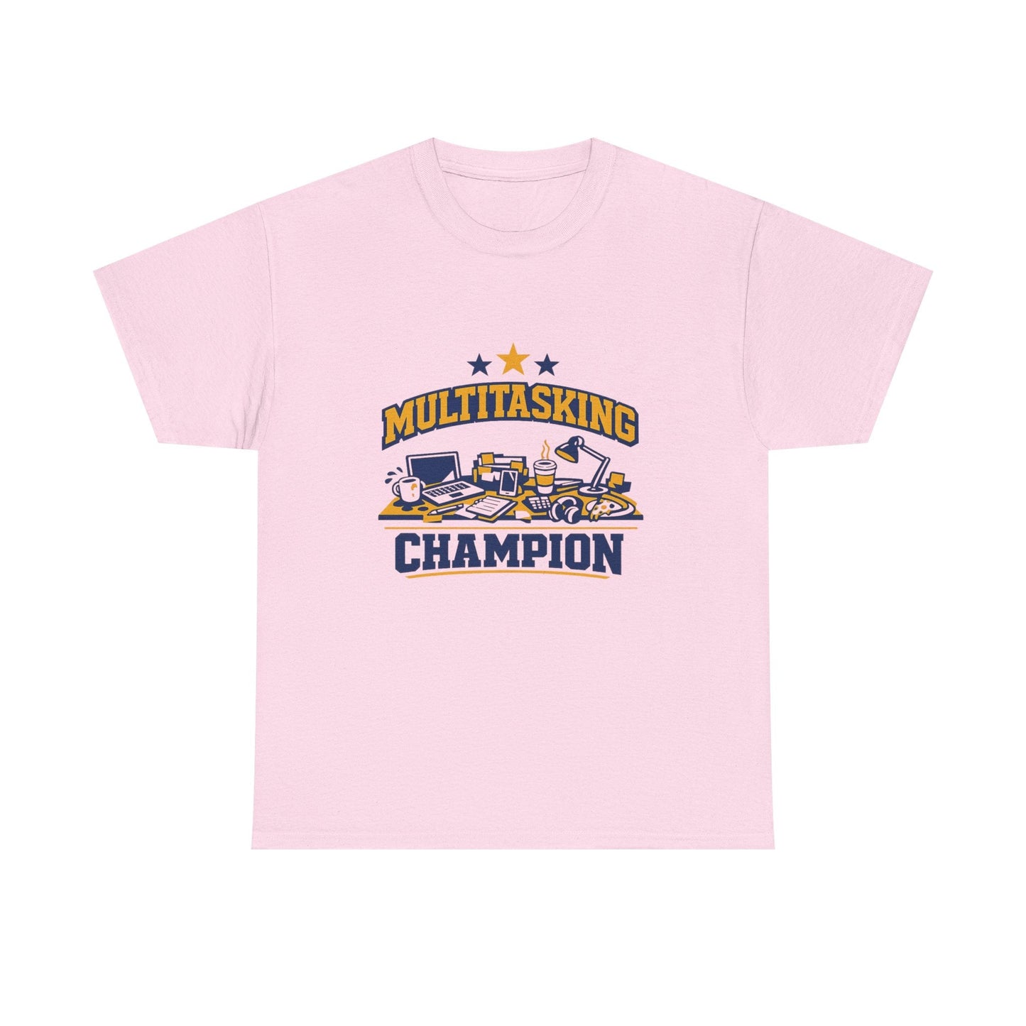 Multitasking Champion Tee — Funny Work From Home Gift Shirt Printify