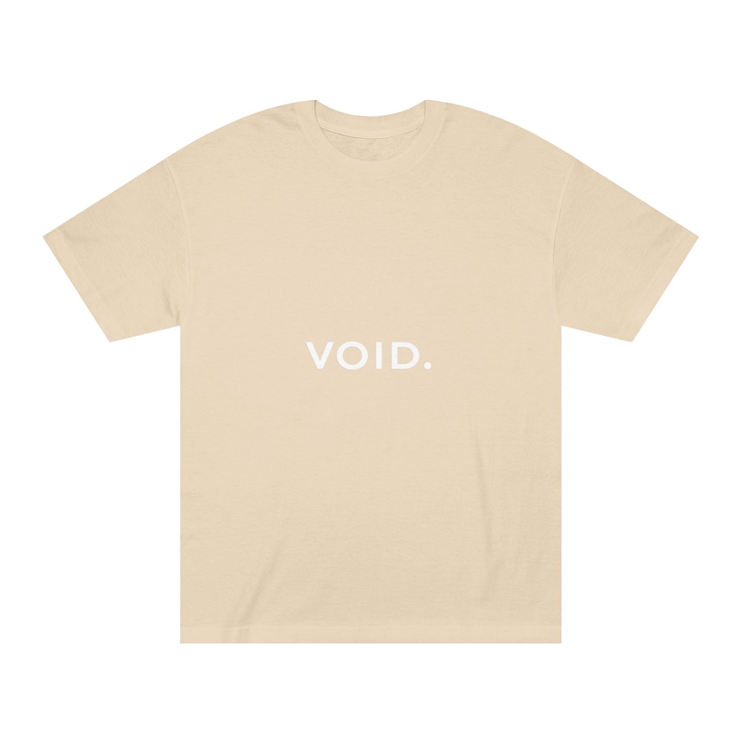 Void. Minimalist Graphic Tee — Neutral Beige Casual Shirt Printify