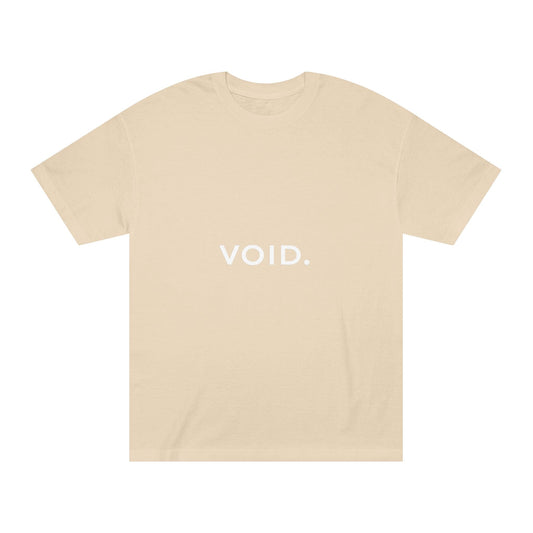 Void. Minimalist Graphic Tee — Neutral Beige Casual Shirt Printify