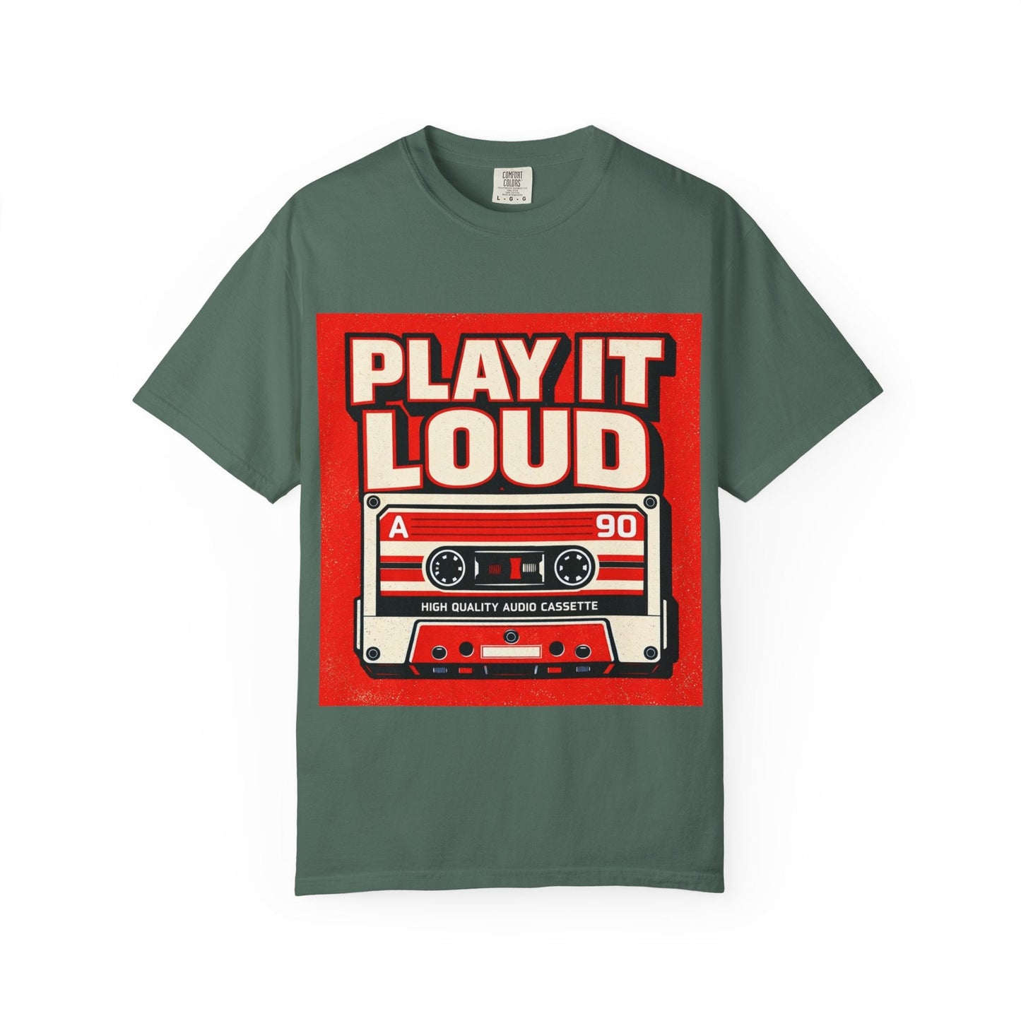 Play It Loud Retro Cassette T-Shirt Printify
