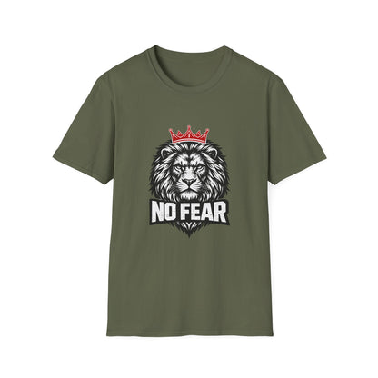No Fear Lion T‑Shirt — Crowned Lion Graphic Tee Printify