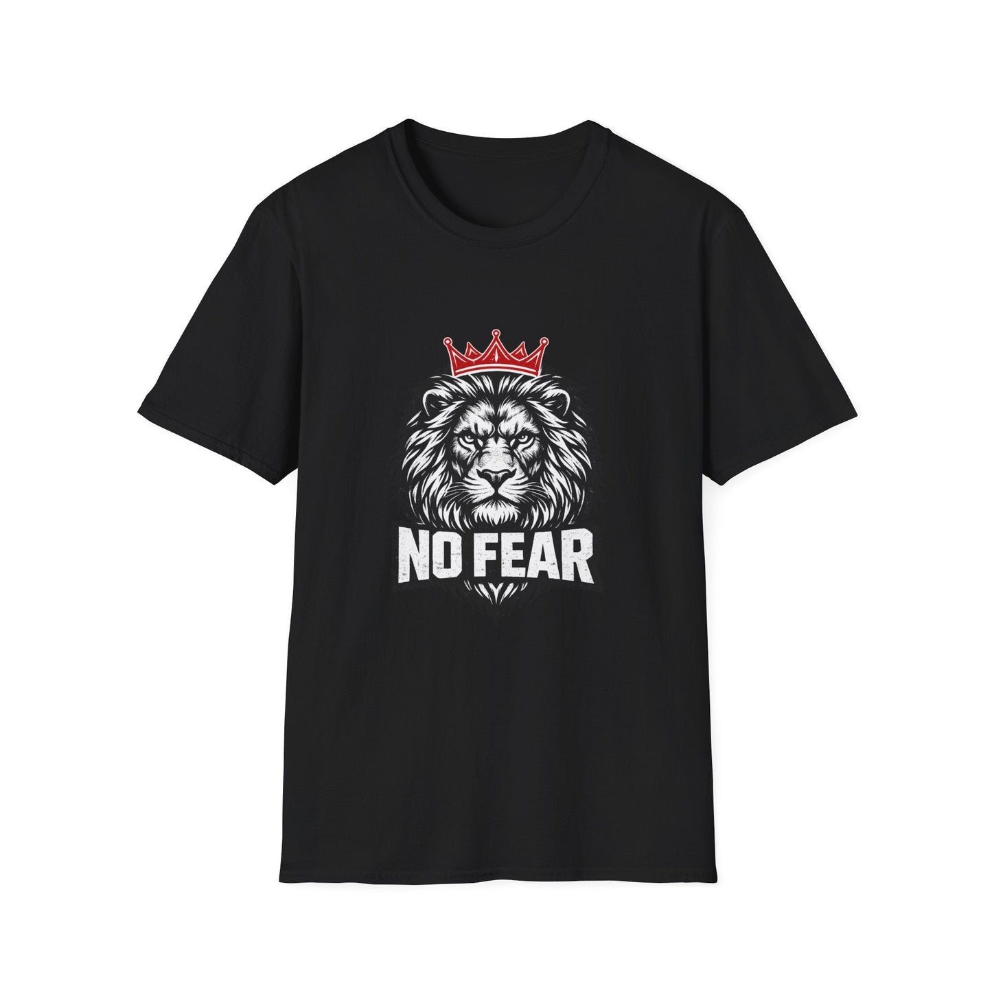 No Fear Lion T‑Shirt — Crowned Lion Graphic Tee Printify