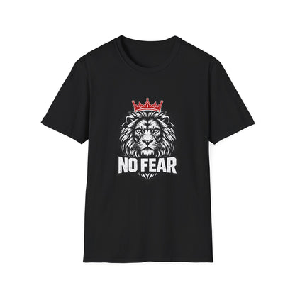 No Fear Lion T‑Shirt — Crowned Lion Graphic Tee Printify