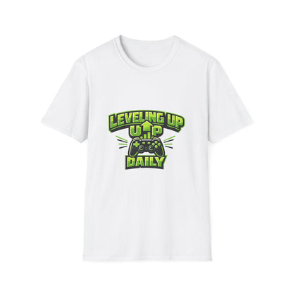Leveling Up Daily Gamer T-Shirt Printify