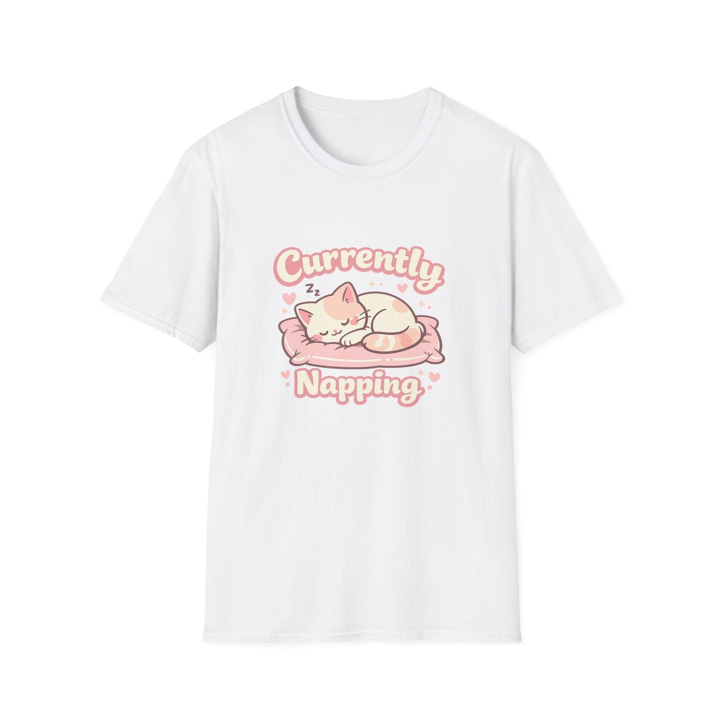 Cat Napping T-Shirt — Cute Sleeping Cat Tee for Cat Lovers Printify