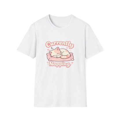 Cat Napping T-Shirt — Cute Sleeping Cat Tee for Cat Lovers Printify