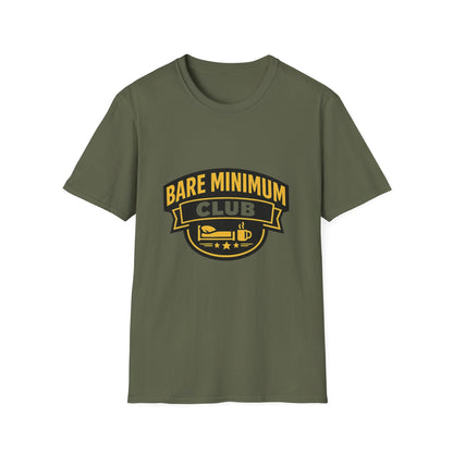 Unisex Bare Minimum Club Graphic T-Shirt – Funny Minimalist Lifestyle Tee Printify