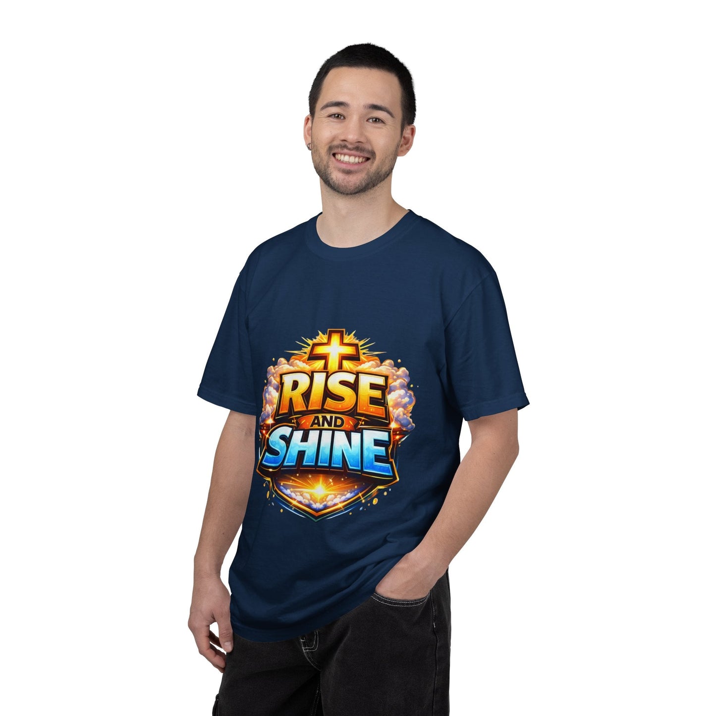 Rise and Shine Christian T-Shirt for Men – Inspirational Graphic Tee Printify