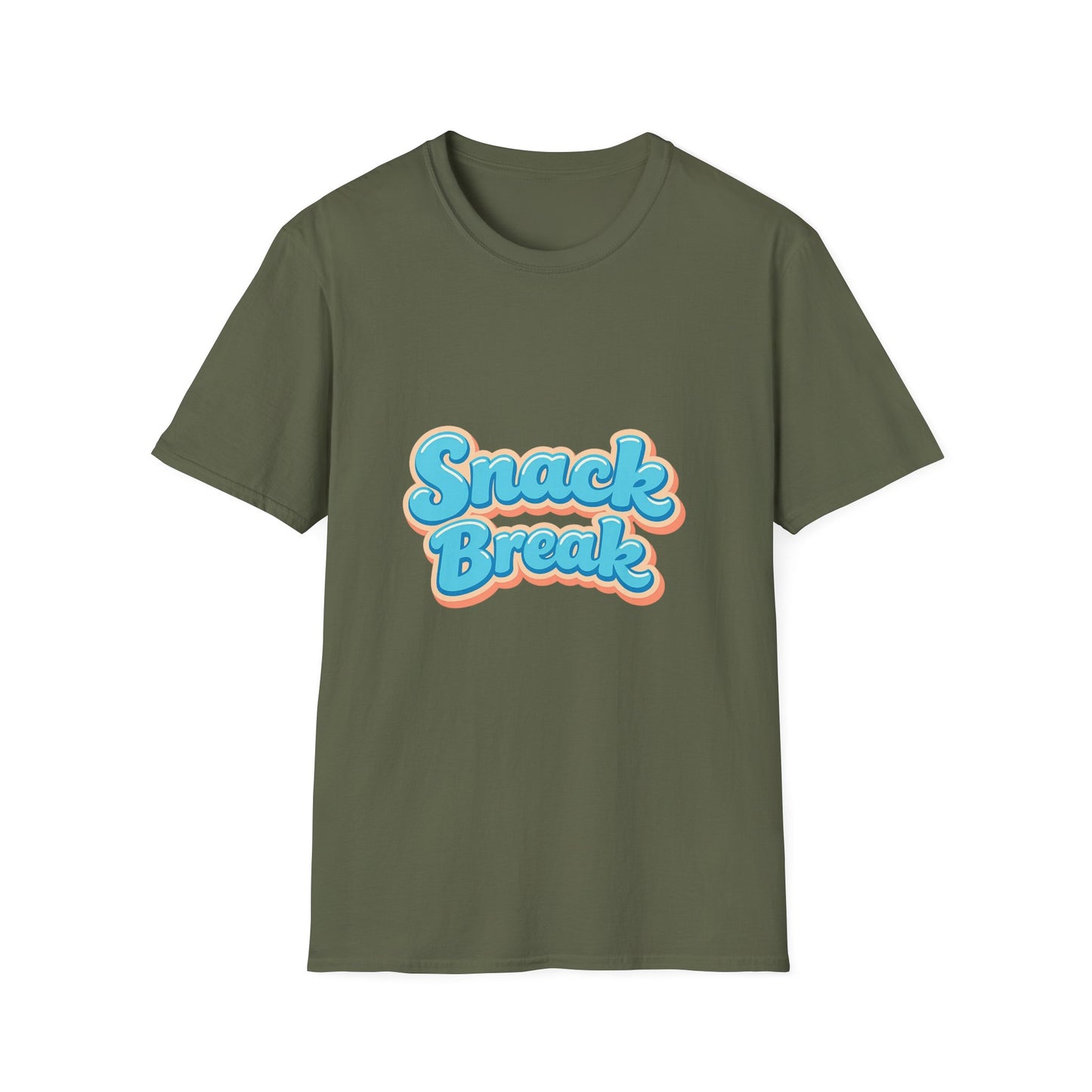 Snack Break T-Shirt — Retro Bubble Letter Graphic Tee