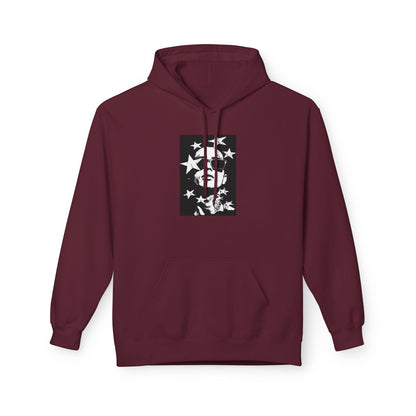 Hoodie — Monochrome Dollar Sign & Stars Graphic Printify