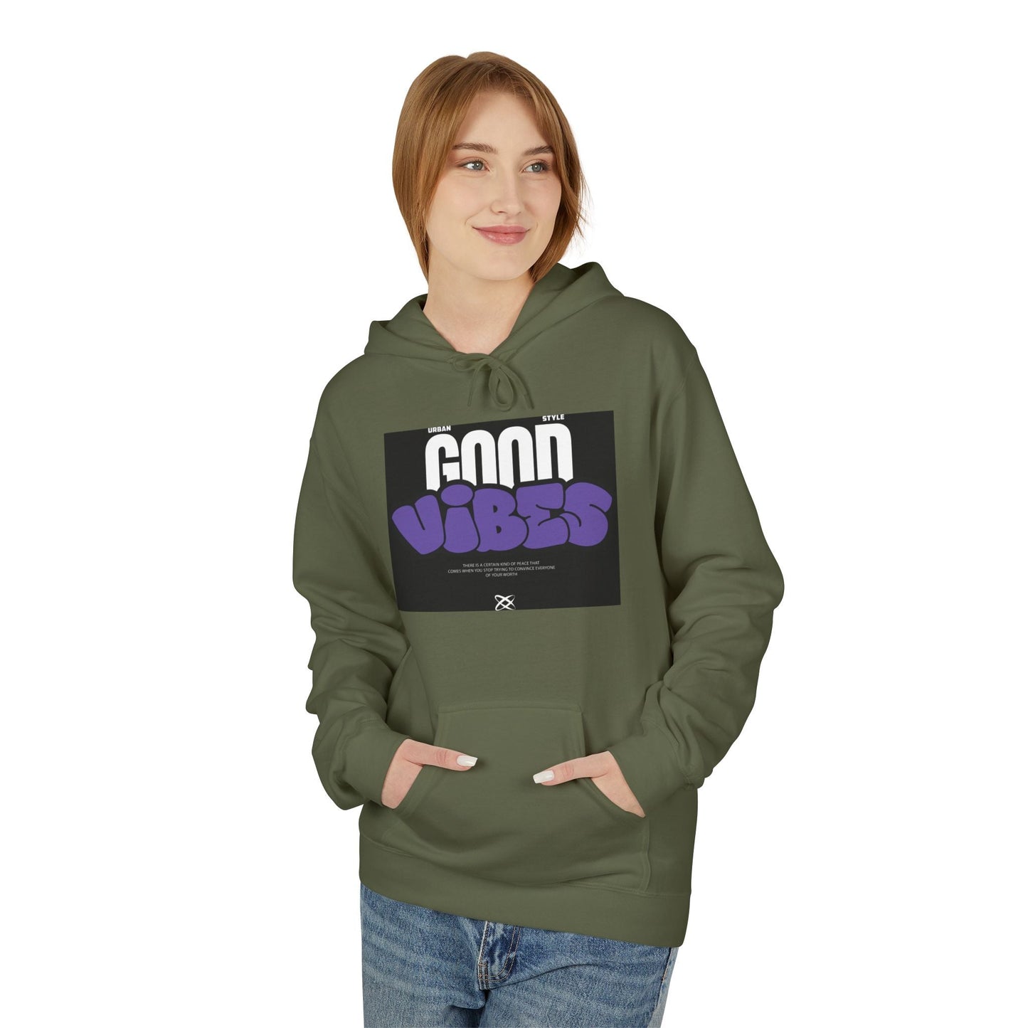Good Vibes Hoodie — Retro Graffiti Streetwear Pullover Printify