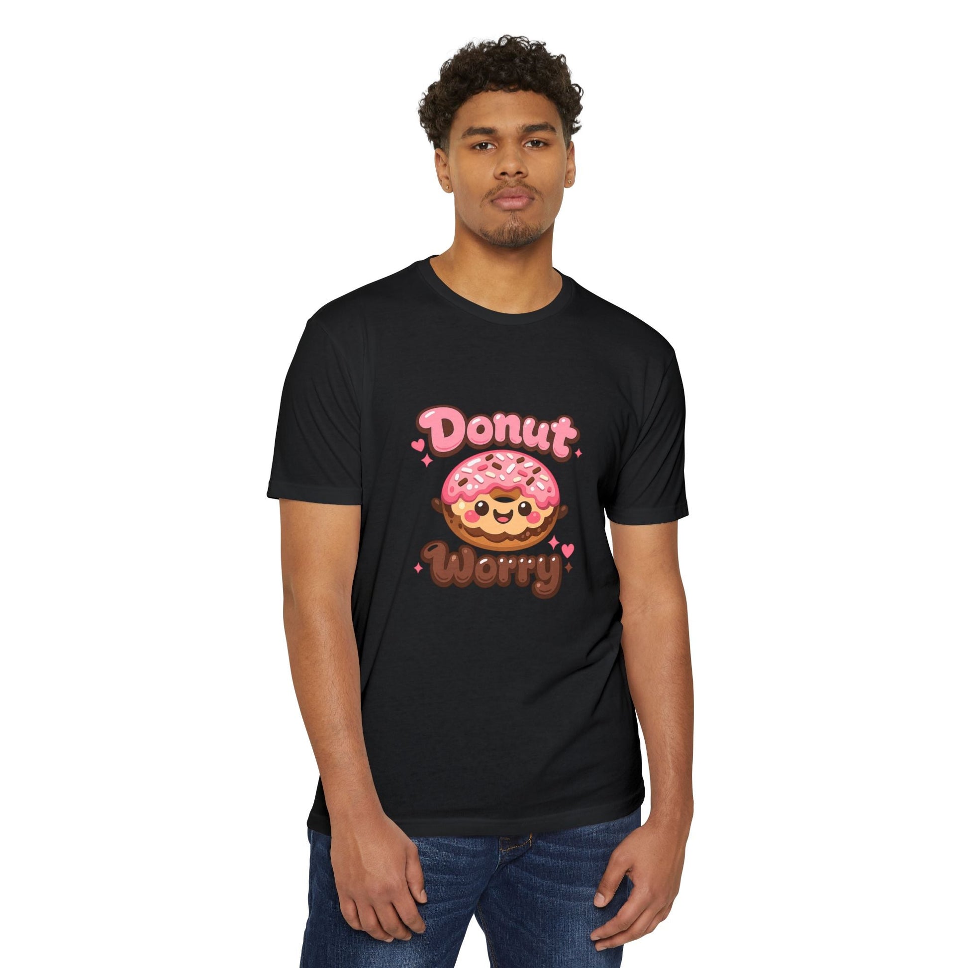 Donut Worry T-Shirt — Cute Kawaii Doughnut Graphic Tee Printify