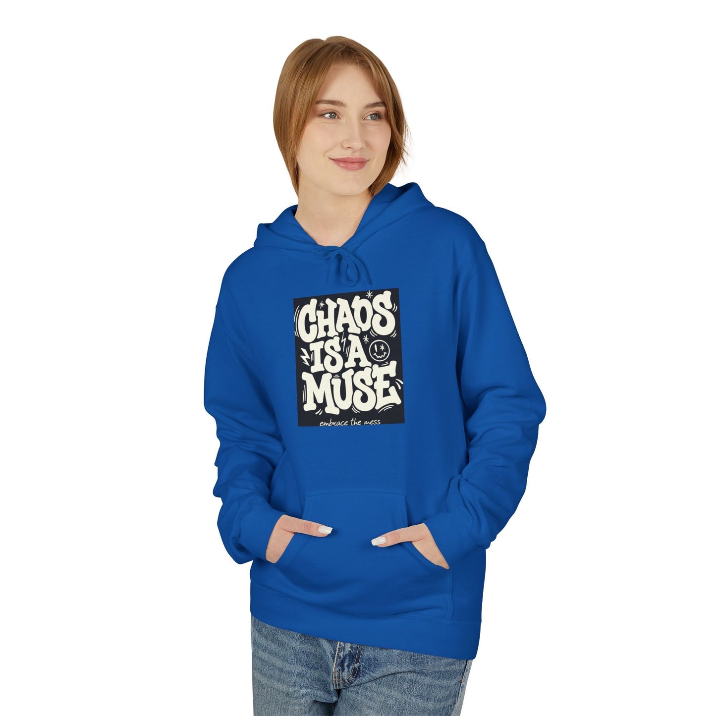 Chaos Is A Muse Hoodie — Retro Psychedelic Graphic Pullover Printify