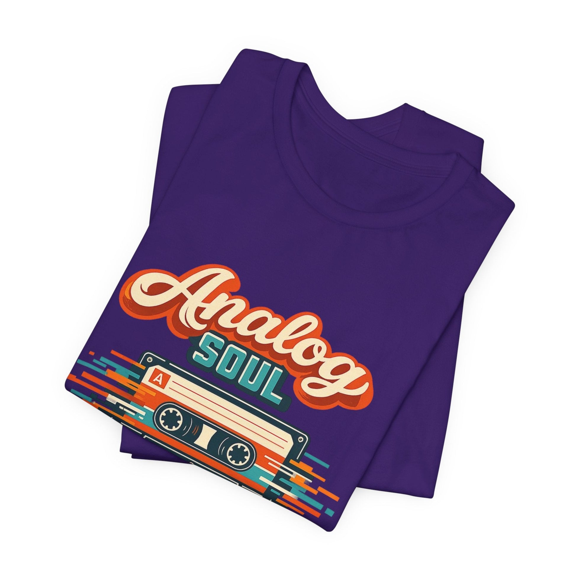 Analog Soul Digital World T-Shirt – Retro Cassette Tee for Music Lovers Printify