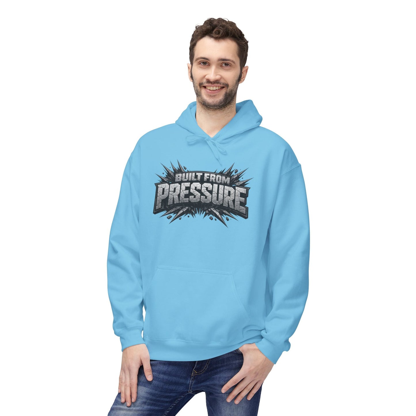 Build From Pressure Hoodie — Motivational Graphic Pullover Printify