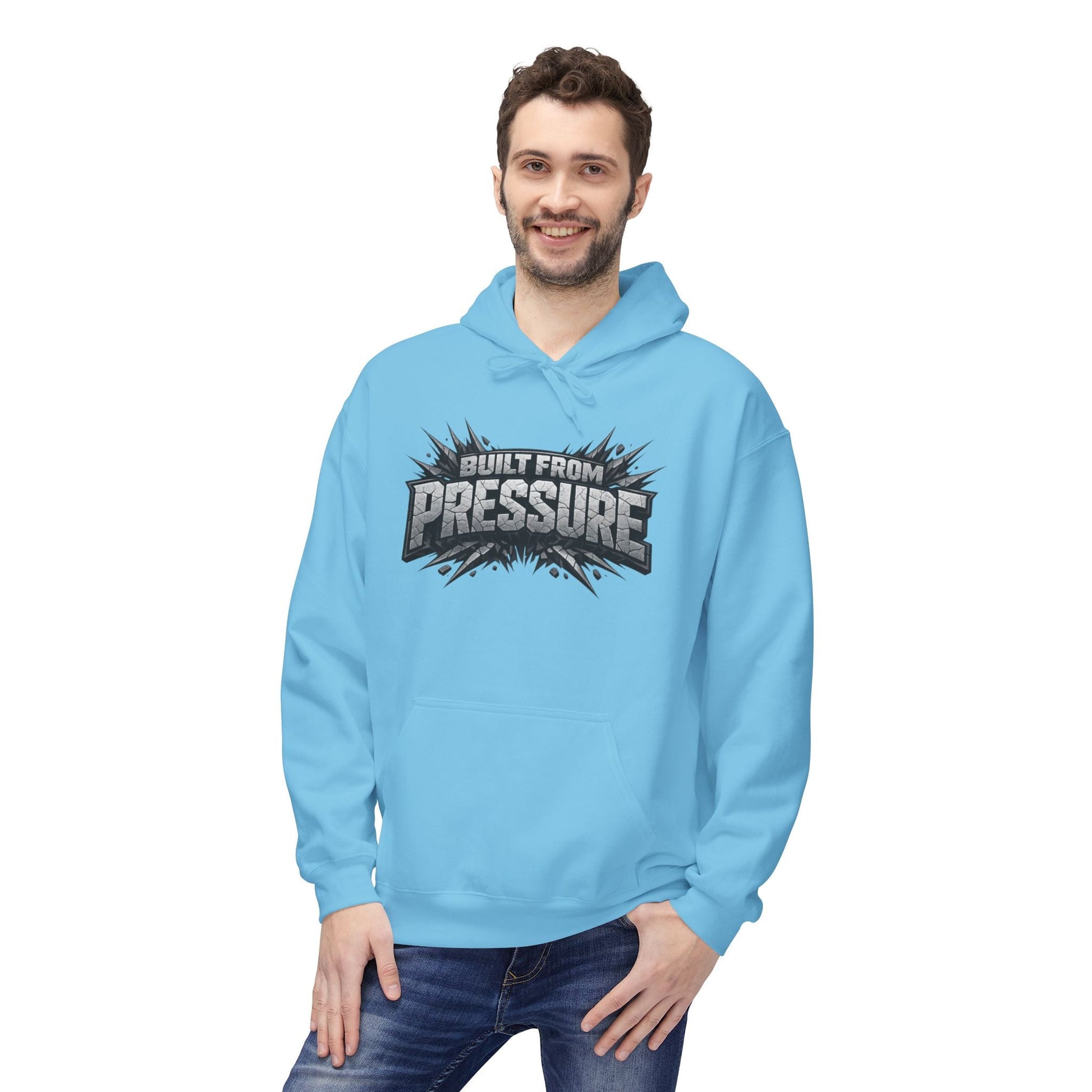 Build From Pressure Hoodie — Motivational Graphic Pullover Printify