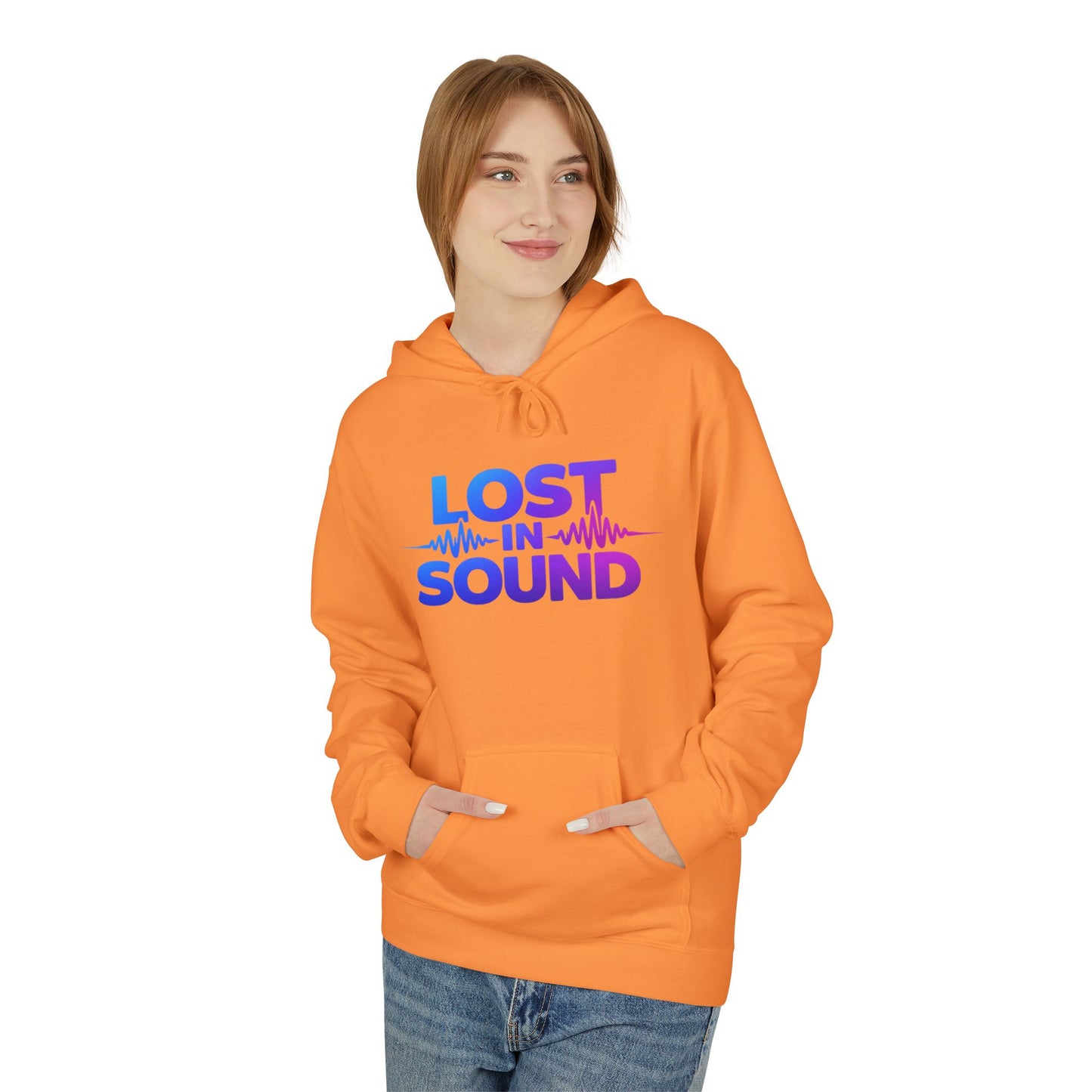Lost in Sound Hoodie — Gradient Music Wave Pullover