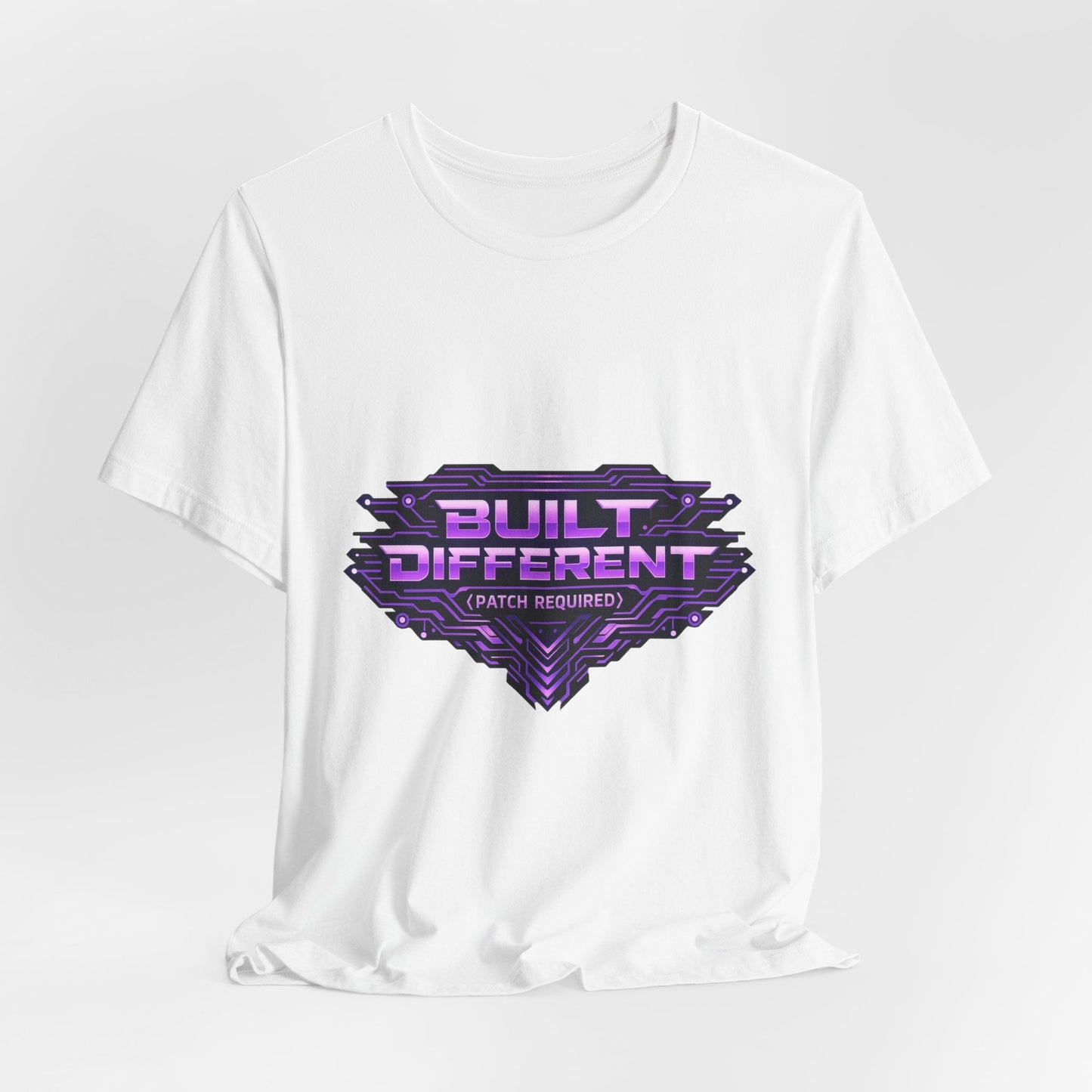 Built Different Tee — Retro Purple Gaming Graphic T-Shirt Printify