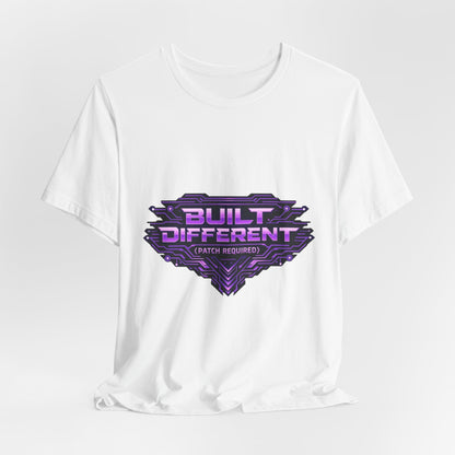 Built Different Tee — Retro Purple Gaming Graphic T-Shirt Printify