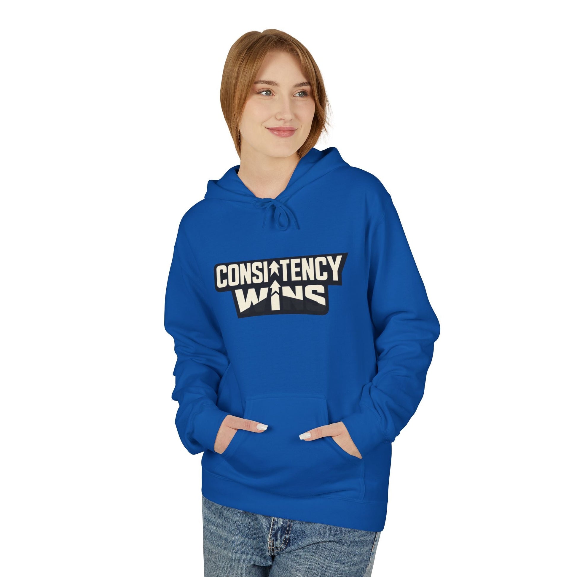 Consistency Wins Hoodie — Motivational Graphic Pullover Printify
