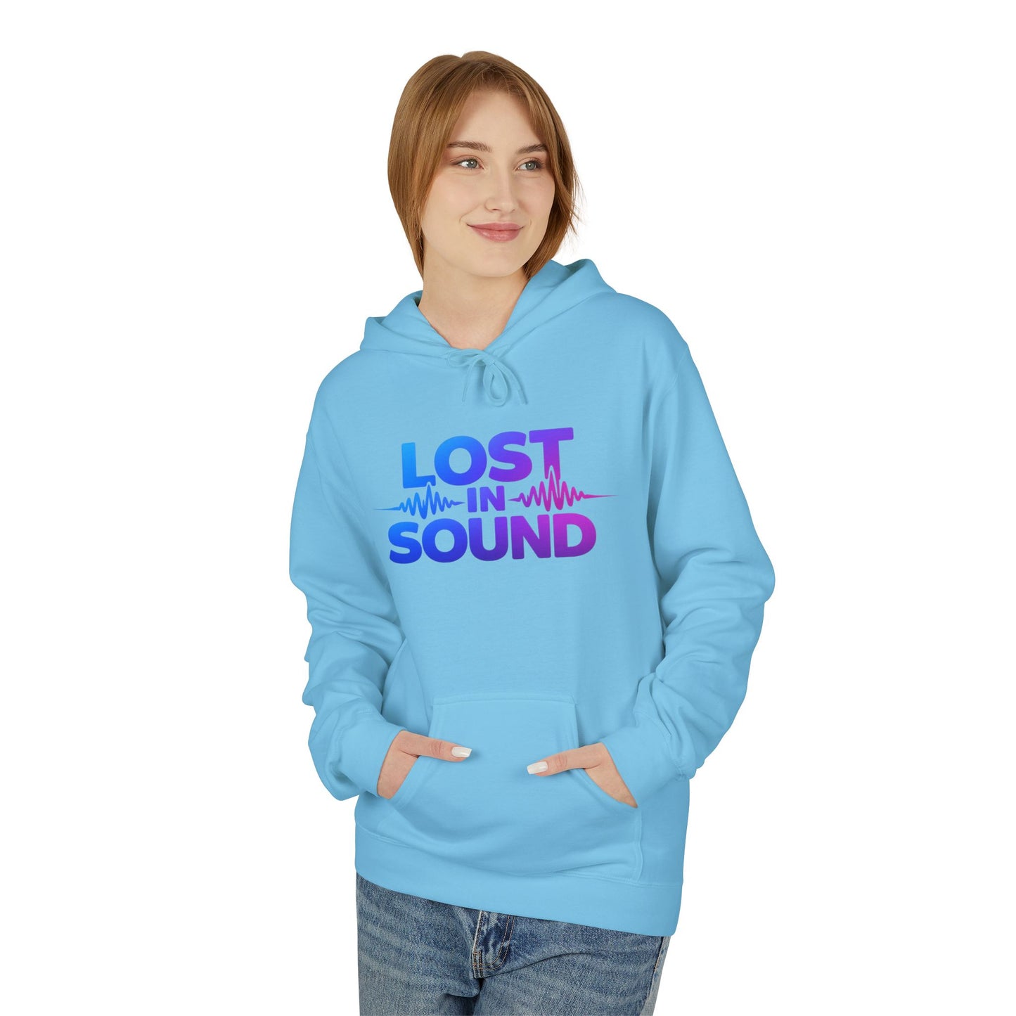 Lost in Sound Hoodie — Gradient Music Wave Pullover