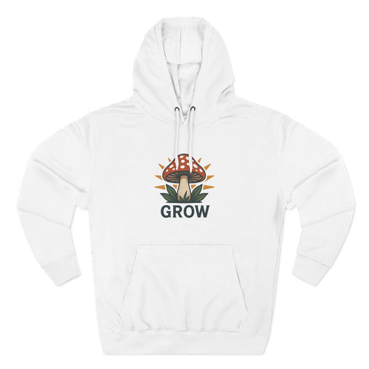 Grow Mushroom Hoodie – Unisex Botanical Graphic Fleece Pullover
