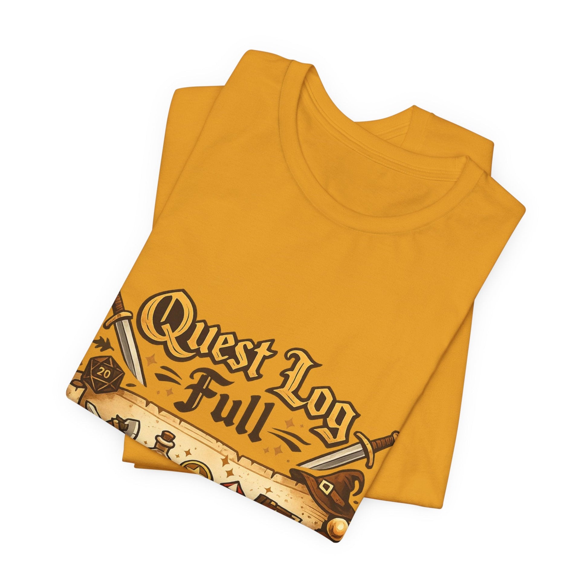 Quest Log Full T-Shirt — Gamer RPG Adventure Tee Printify