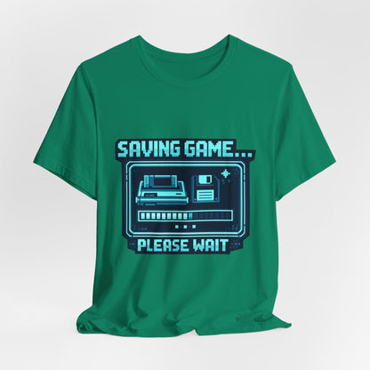 Saving Game Please Wait T-Shirt — Retro Gaming Console Tee