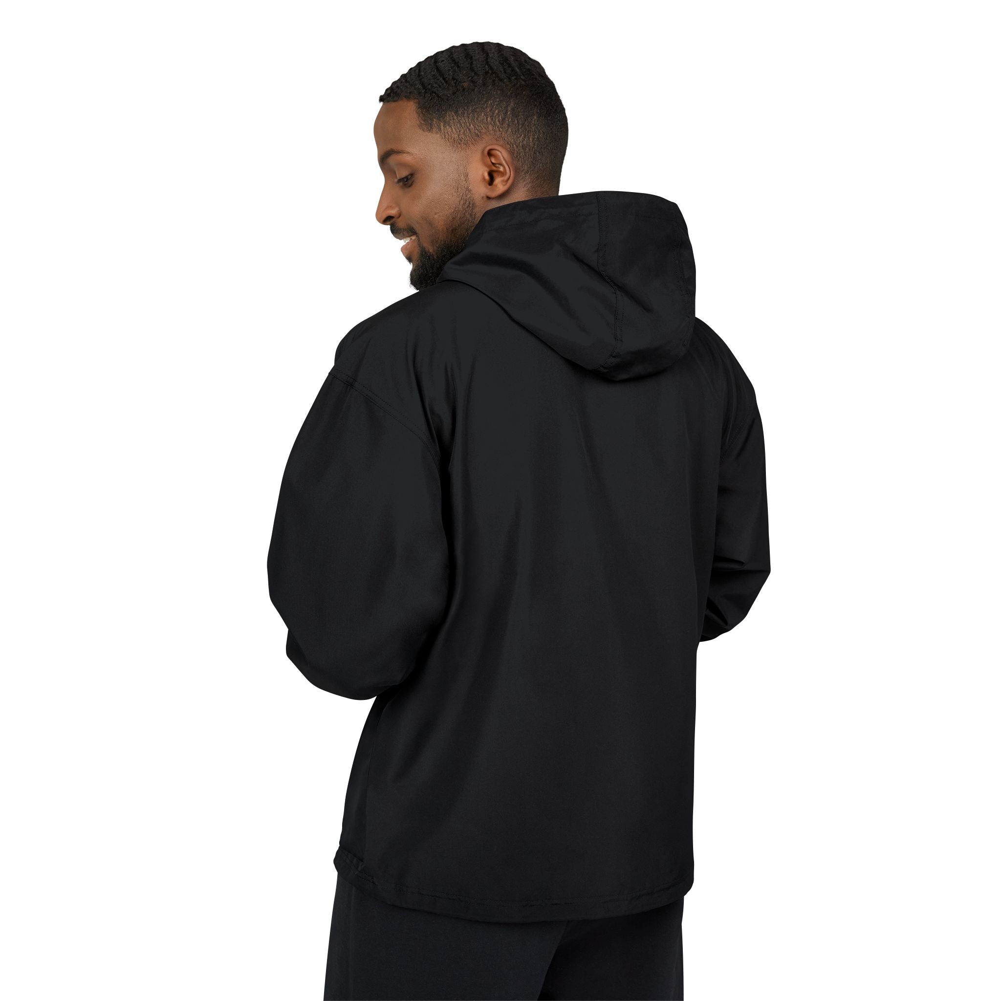 Packable Anorak Jacket – Lightweight Hooded Windbreaker with Small Chest Graphic