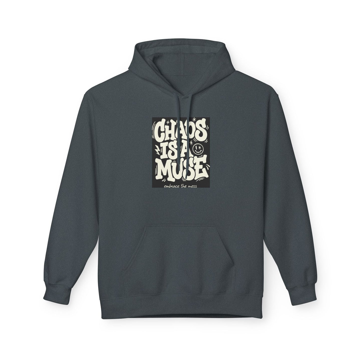 Chaos Is A Muse Hoodie — Retro Psychedelic Graphic Pullover Printify